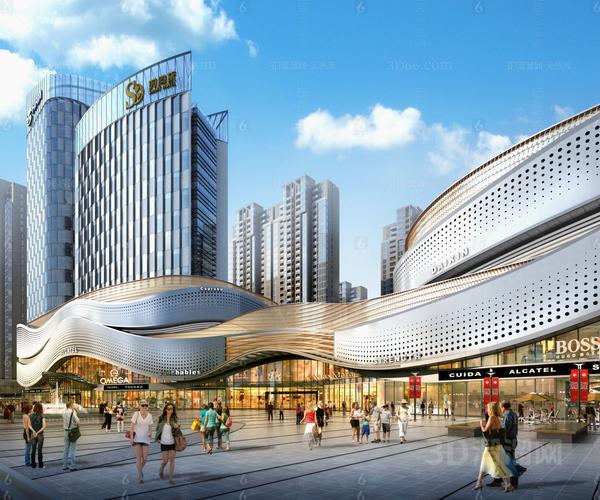现代商业综合体办公楼效果图